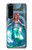 W3911 Cute Little Mermaid Aqua Spa Hülle Schutzhülle Taschen und Leder Flip für Sony Xperia 5 III