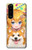 W3918 Baby Corgi Dog Corgi Girl Candy Hülle Schutzhülle Taschen und Leder Flip für Sony Xperia 5 III