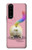 W3923 Cat Bottom Rainbow Tail Hülle Schutzhülle Taschen und Leder Flip für Sony Xperia 5 III