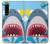 W3947 Shark Helicopter Cartoon Hülle Schutzhülle Taschen und Leder Flip für Sony Xperia 5 III