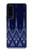 W3950 Textile Thai Blue Pattern Hülle Schutzhülle Taschen und Leder Flip für Sony Xperia 5 III