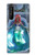 W3912 Cute Little Mermaid Aqua Spa Hülle Schutzhülle Taschen und Leder Flip für Sony Xperia 1 III