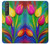 W3926 Colorful Tulip Oil Painting Hülle Schutzhülle Taschen und Leder Flip für Sony Xperia 1 III