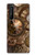 W3927 Compass Clock Gage Steampunk Hülle Schutzhülle Taschen und Leder Flip für Sony Xperia 1 III