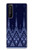 W3950 Textile Thai Blue Pattern Hülle Schutzhülle Taschen und Leder Flip für Sony Xperia 1 III