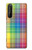 W3942 LGBTQ Rainbow Plaid Tartan Hülle Schutzhülle Taschen und Leder Flip für Sony Xperia 1 II