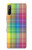 W3942 LGBTQ Rainbow Plaid Tartan Hülle Schutzhülle Taschen und Leder Flip für Sony Xperia L4