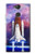 W3913 Colorful Nebula Space Shuttle Hülle Schutzhülle Taschen und Leder Flip für Sony Xperia XA2