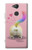 W3923 Cat Bottom Rainbow Tail Hülle Schutzhülle Taschen und Leder Flip für Sony Xperia XA2