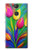 W3926 Colorful Tulip Oil Painting Hülle Schutzhülle Taschen und Leder Flip für Sony Xperia XA2