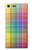 W3942 LGBTQ Rainbow Plaid Tartan Hülle Schutzhülle Taschen und Leder Flip für Sony Xperia XZ Premium