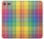 W3942 LGBTQ Rainbow Plaid Tartan Hülle Schutzhülle Taschen und Leder Flip für Sony Xperia XZ Premium