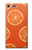 W3946 Seamless Orange Pattern Hülle Schutzhülle Taschen und Leder Flip für Sony Xperia XZ Premium