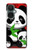 W3929 Cute Panda Eating Bamboo Hülle Schutzhülle Taschen und Leder Flip für OnePlus Nord CE 3 Lite, Nord N30 5G