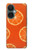 W3946 Seamless Orange Pattern Hülle Schutzhülle Taschen und Leder Flip für OnePlus Nord CE 3 Lite, Nord N30 5G