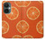 W3946 Seamless Orange Pattern Hülle Schutzhülle Taschen und Leder Flip für OnePlus Nord CE 3 Lite, Nord N30 5G