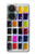 W3956 Watercolor Palette Box Graphic Hülle Schutzhülle Taschen und Leder Flip für OnePlus Nord CE 3 Lite, Nord N30 5G