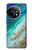 W3920 Abstract Ocean Blue Color Mixed Emerald Hülle Schutzhülle Taschen und Leder Flip für OnePlus 11