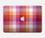 W3941 LGBT Lesbian Pride Flag Plaid Hülle Schutzhülle Taschen für MacBook Pro 13″ - A1706, A1708, A1989, A2159, A2289, A2251, A2338