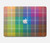 W3942 LGBTQ Rainbow Plaid Tartan Hülle Schutzhülle Taschen für MacBook Pro 13″ - A1706, A1708, A1989, A2159, A2289, A2251, A2338