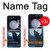W3693 Grim White Wolf Full Moon Hülle Schutzhülle Taschen Flip für Samsung Galaxy Z Flip 5