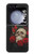 W3753 Dark Gothic Goth Skull Roses Hülle Schutzhülle Taschen Flip für Samsung Galaxy Z Flip 5
