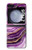 W3896 Purple Marble Gold Streaks Hülle Schutzhülle Taschen Flip für Samsung Galaxy Z Flip 5