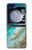 W3920 Abstract Ocean Blue Color Mixed Emerald Hülle Schutzhülle Taschen Flip für Samsung Galaxy Z Flip 5