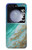 W3920 Abstract Ocean Blue Color Mixed Emerald Hülle Schutzhülle Taschen Flip für Samsung Galaxy Z Flip 5