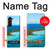 W0844 Bora Bora Island Hülle Schutzhülle Taschen Flip für Samsung Galaxy Z Fold 5