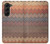 W3752 Zigzag Fabric Pattern Graphic Printed Hülle Schutzhülle Taschen Flip für Samsung Galaxy Z Fold 5