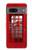 W0058 British Red Telephone Box Hülle Schutzhülle Taschen und Leder Flip für Google Pixel 7a