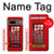 W0058 British Red Telephone Box Hülle Schutzhülle Taschen und Leder Flip für Google Pixel 7a
