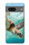 W1377 Ocean Sea Turtle Hülle Schutzhülle Taschen und Leder Flip für Google Pixel 7a