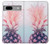 W3711 Pink Pineapple Hülle Schutzhülle Taschen und Leder Flip für Google Pixel 7a