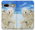 W3794 Arctic Polar Bear and Seal Paint Hülle Schutzhülle Taschen und Leder Flip für Google Pixel 7a