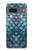 W3809 Mermaid Fish Scale Hülle Schutzhülle Taschen und Leder Flip für Google Pixel 7a