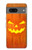 W3828 Pumpkin Halloween Hülle Schutzhülle Taschen und Leder Flip für Google Pixel 7a