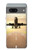 W3837 Airplane Take off Sunrise Hülle Schutzhülle Taschen und Leder Flip für Google Pixel 7a