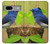 W3839 Bluebird of Happiness Blue Bird Hülle Schutzhülle Taschen und Leder Flip für Google Pixel 7a