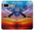 W3841 Bald Eagle Flying Colorful Sky Hülle Schutzhülle Taschen und Leder Flip für Google Pixel 7a