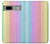 W3849 Colorful Vertical Colors Hülle Schutzhülle Taschen und Leder Flip für Google Pixel 7a