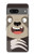 W3855 Sloth Face Cartoon Hülle Schutzhülle Taschen und Leder Flip für Google Pixel 7a