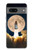 W3859 Bitcoin to the Moon Hülle Schutzhülle Taschen und Leder Flip für Google Pixel 7a