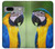 W3888 Macaw Face Bird Hülle Schutzhülle Taschen und Leder Flip für Google Pixel 7a