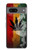 W3890 Reggae Rasta Flag Smoke Hülle Schutzhülle Taschen und Leder Flip für Google Pixel 7a