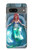 W3911 Cute Little Mermaid Aqua Spa Hülle Schutzhülle Taschen und Leder Flip für Google Pixel 7a
