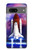 W3913 Colorful Nebula Space Shuttle Hülle Schutzhülle Taschen und Leder Flip für Google Pixel 7a