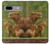 W3917 Capybara Family Giant Guinea Pig Hülle Schutzhülle Taschen und Leder Flip für Google Pixel 7a