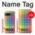 W3942 LGBTQ Rainbow Plaid Tartan Hülle Schutzhülle Taschen und Leder Flip für Google Pixel 7a